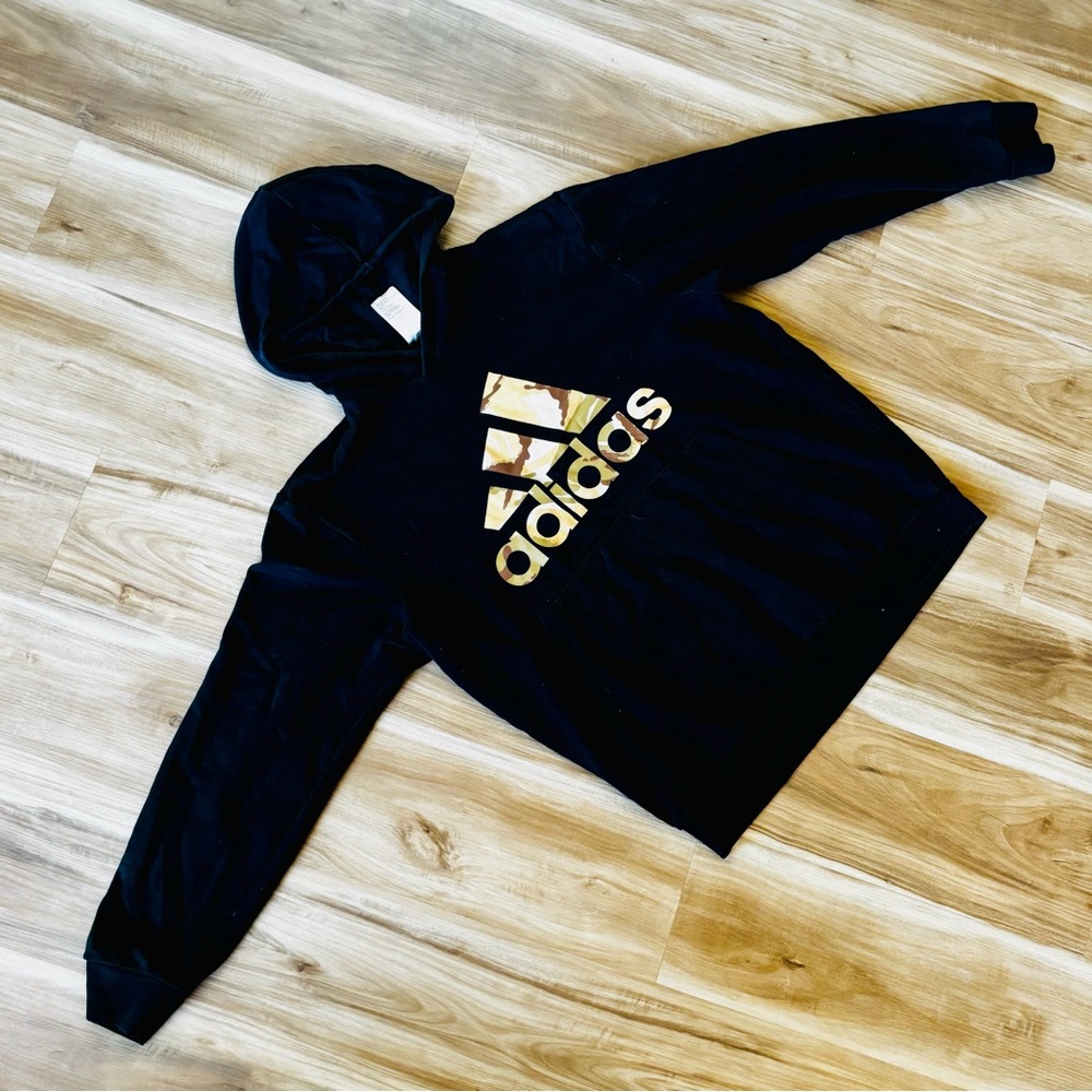 Adidas Charcoal Hoodie with Subtle Logo